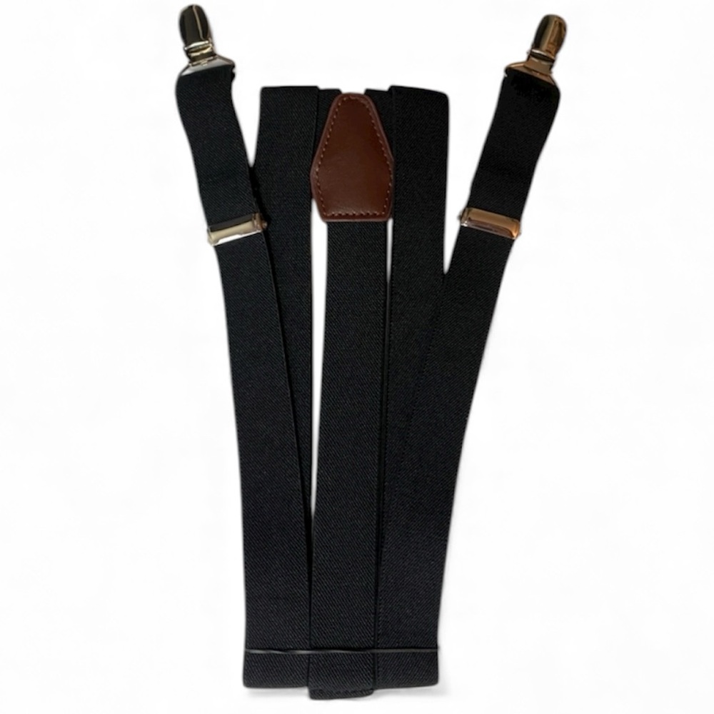 Black Suspenders NWT